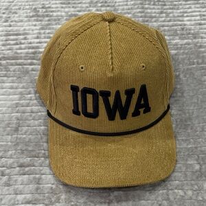University Iowa Tan Corduroy Baseball Cap